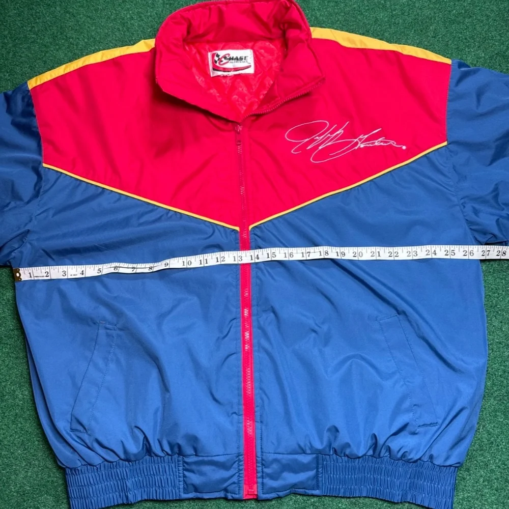Vintage Jeff Gordon Multi Color Chase Authentics 90s Nascar Large Puffer Jacket